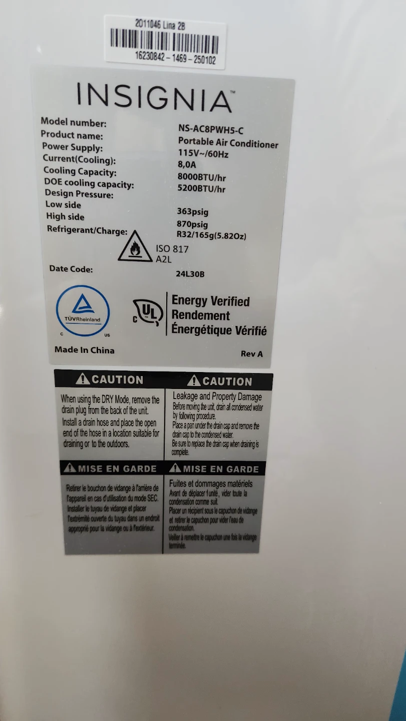 Insignia 8,000 BTU Portable Air Conditioner - photo 4