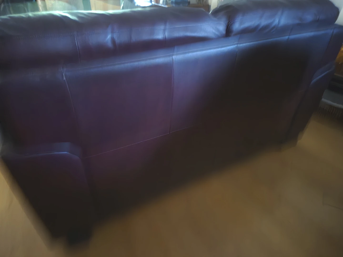 Brown Leather Loveseat Sofa - photo 4