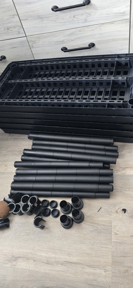 Black Modular Plastic Shoe Rack Shelving Unit