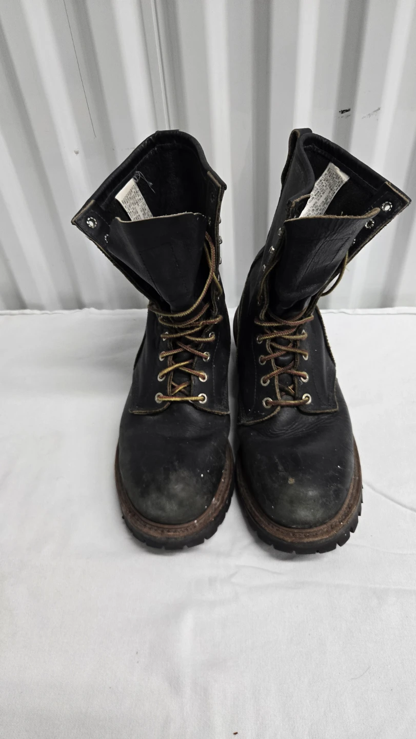 Red Wing Shoes 699 Black Leather Work Boots Men's 10 D NFPA 1977 - photo 2