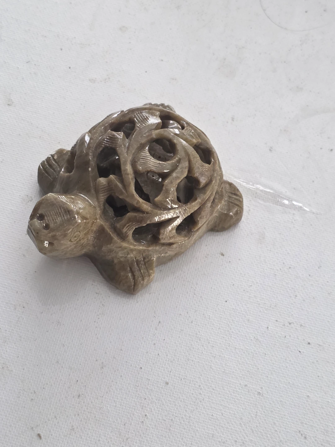 Hand-Carved Stone Turtle Figurine
