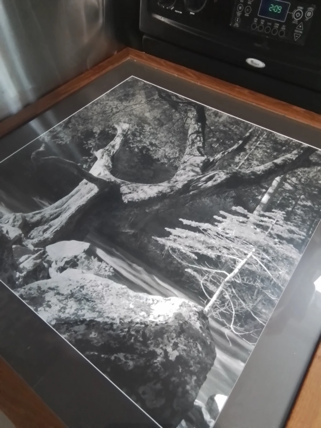 Ansel Adams "Early Morning, Merced River" Large Framed Vintage - photo 4