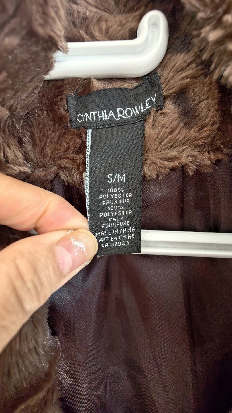 Cynthia Rowley Brown Faux Fur Jacket - photo 5