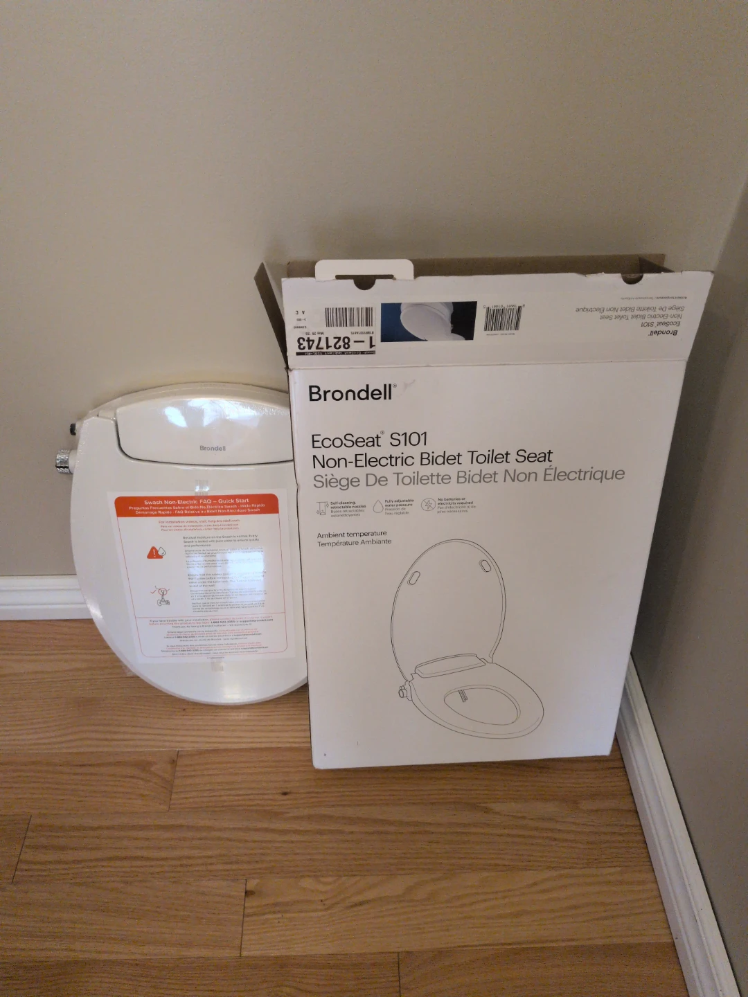 Brondell EcoSeat S101 Non-Electric Bidet Toilet Seat