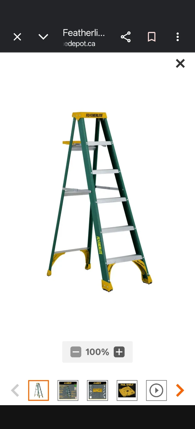 Featherlite 6 ft. Fibreglass Step Ladder - photo 3