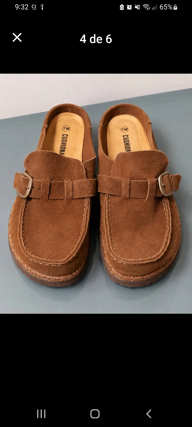 Cushionaire Suede Buckle Clogs - Size 7M - photo 4