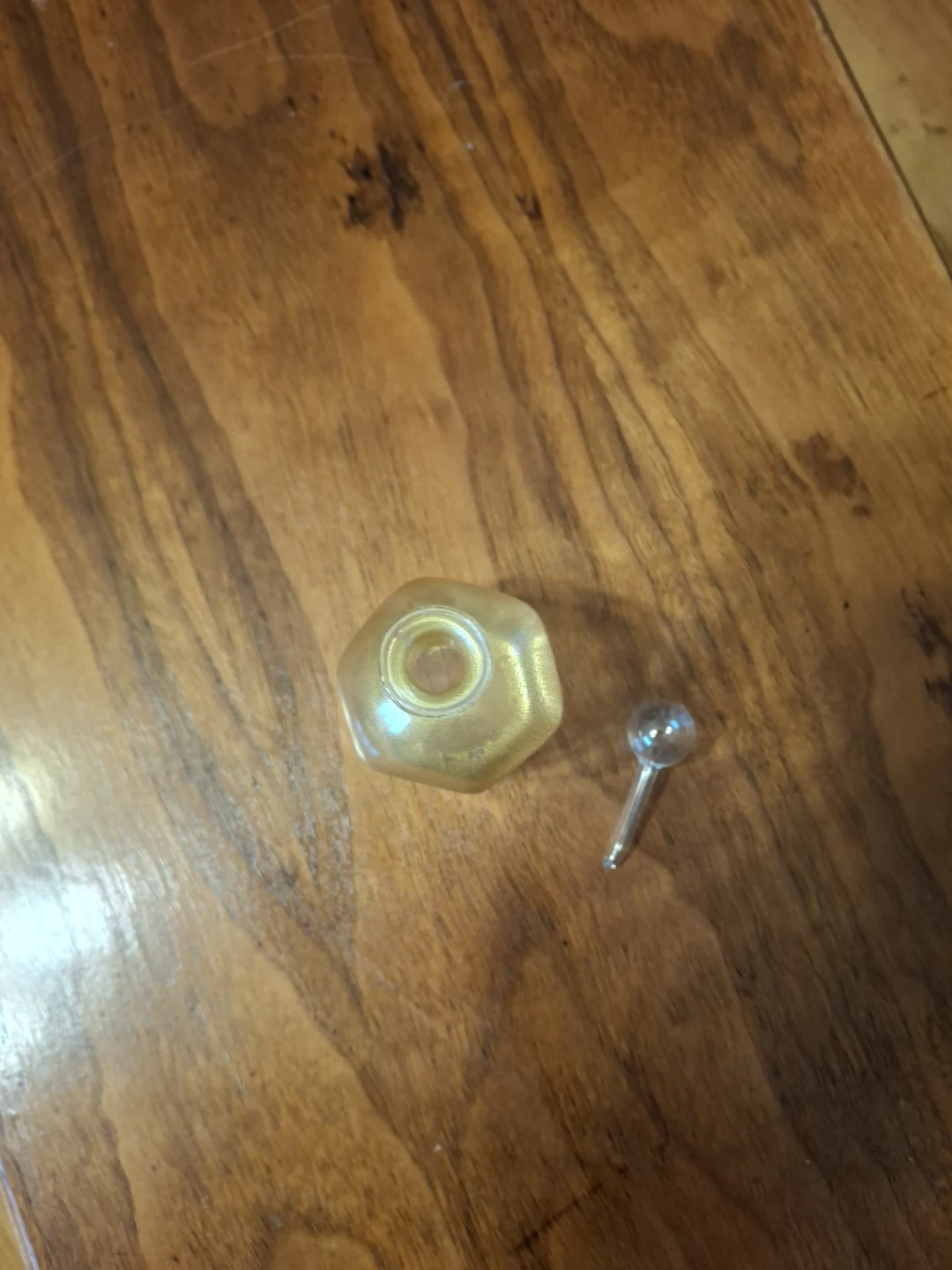 Vintage Gold Lustre Glass Perfume Bottle - photo 3