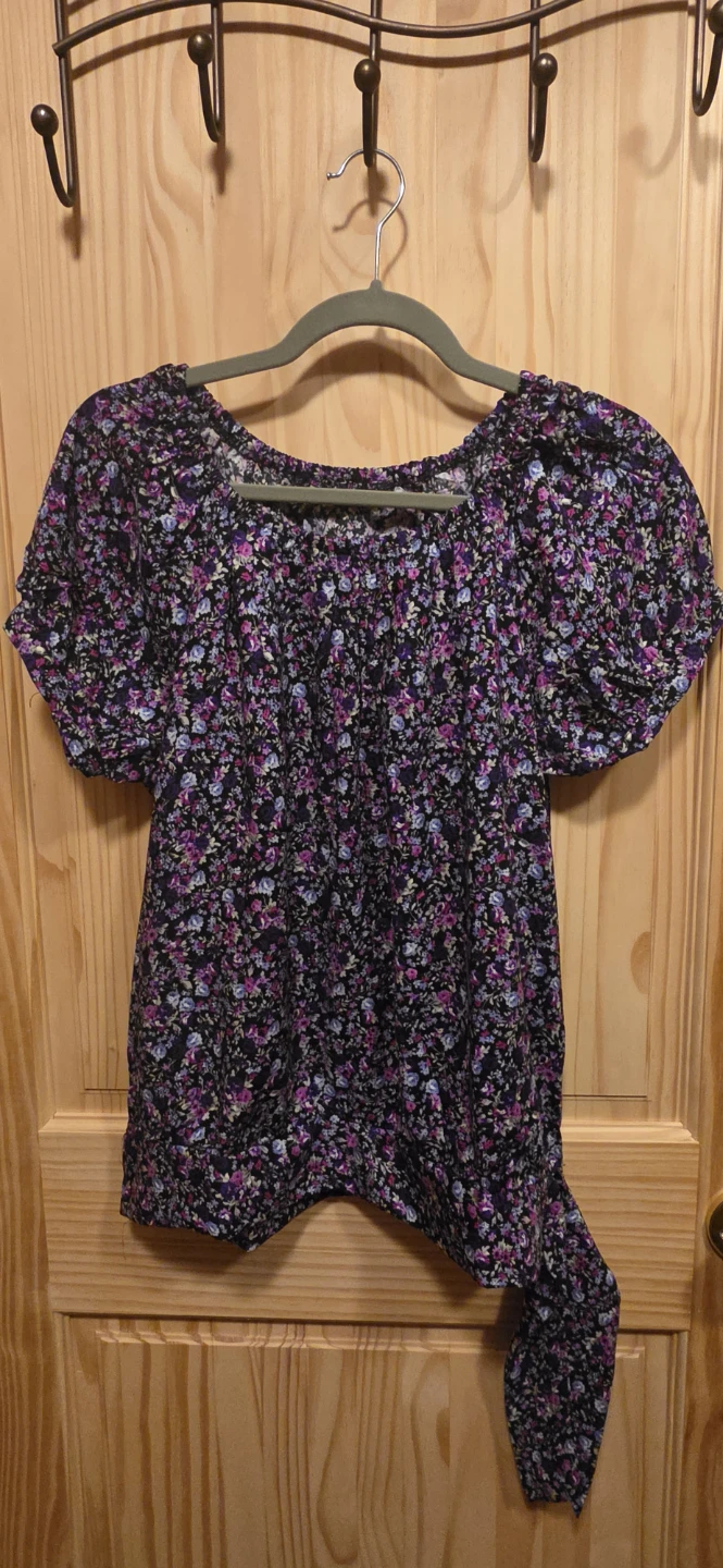 Floral Print Puff Sleeve Top