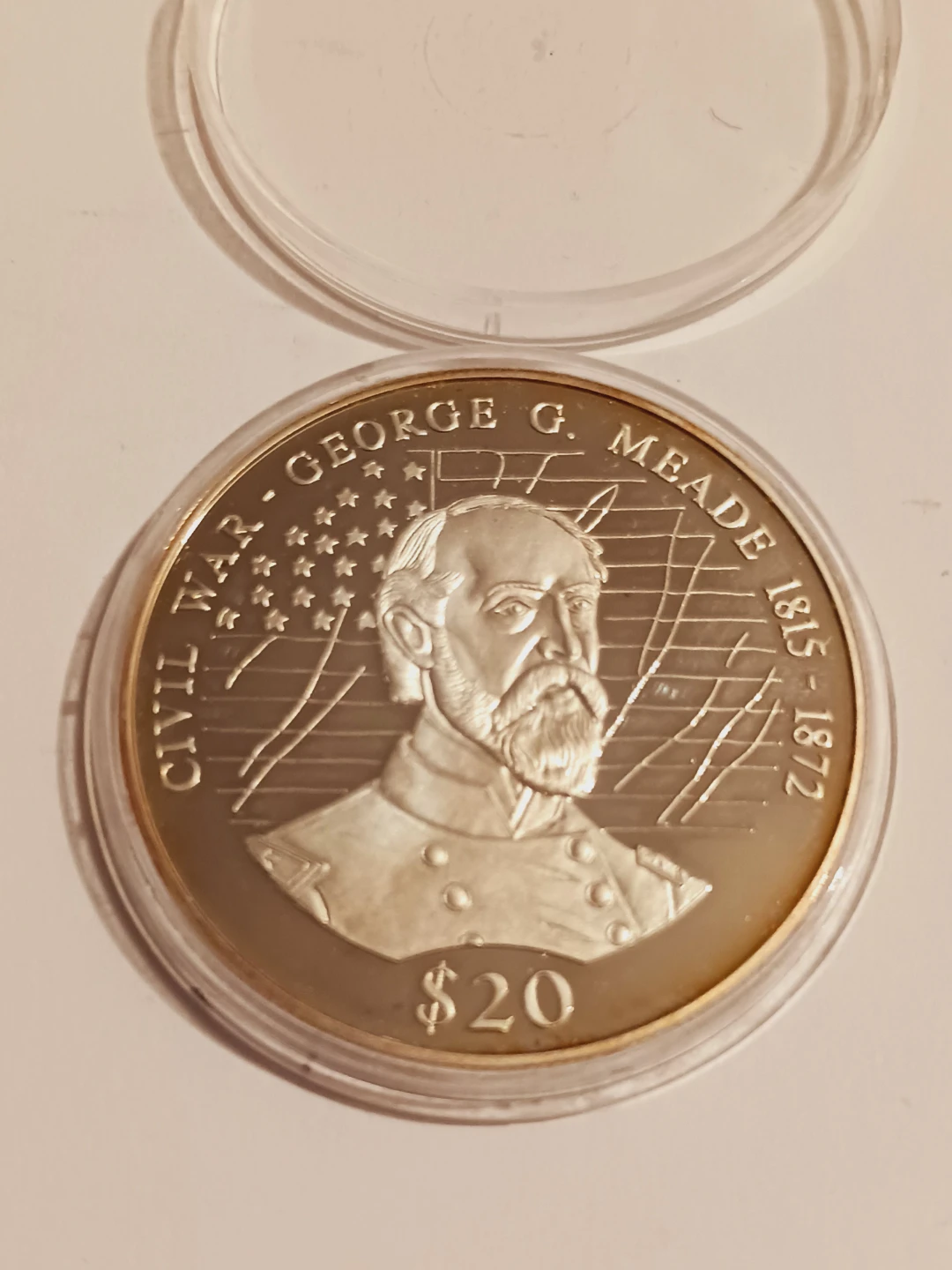 2000 Republic of Liberia 20 Dollars George G. Meade Coin - photo 2