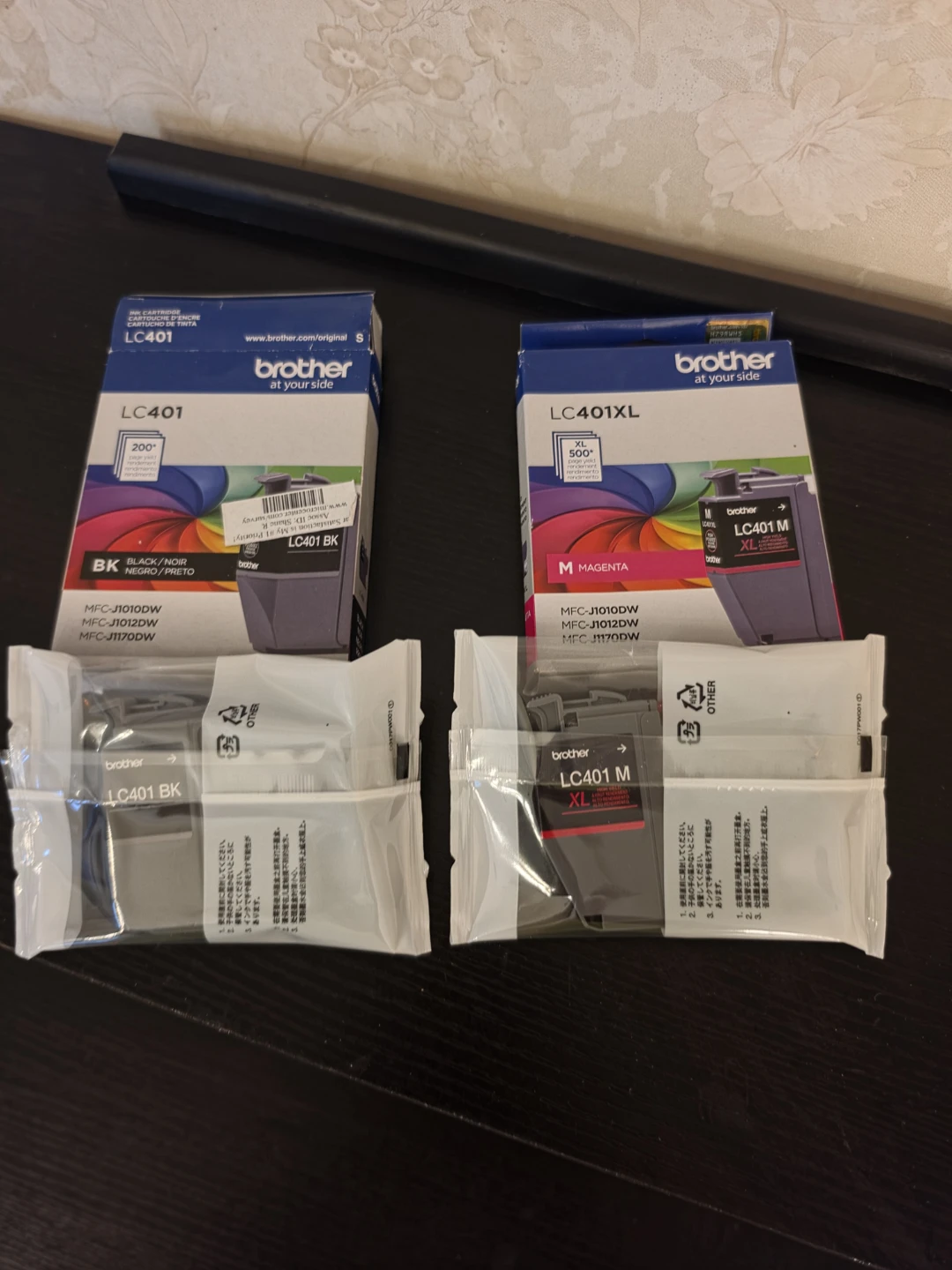Genuine Brother LC401 Ink Cartridges – New/Factory Sealed
