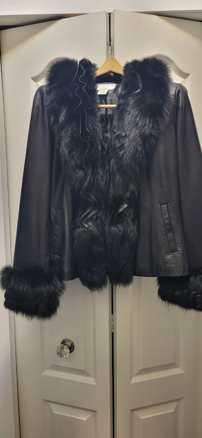 Alberto Makali  Leather Jacket with Fox Fur Trim - photo 5