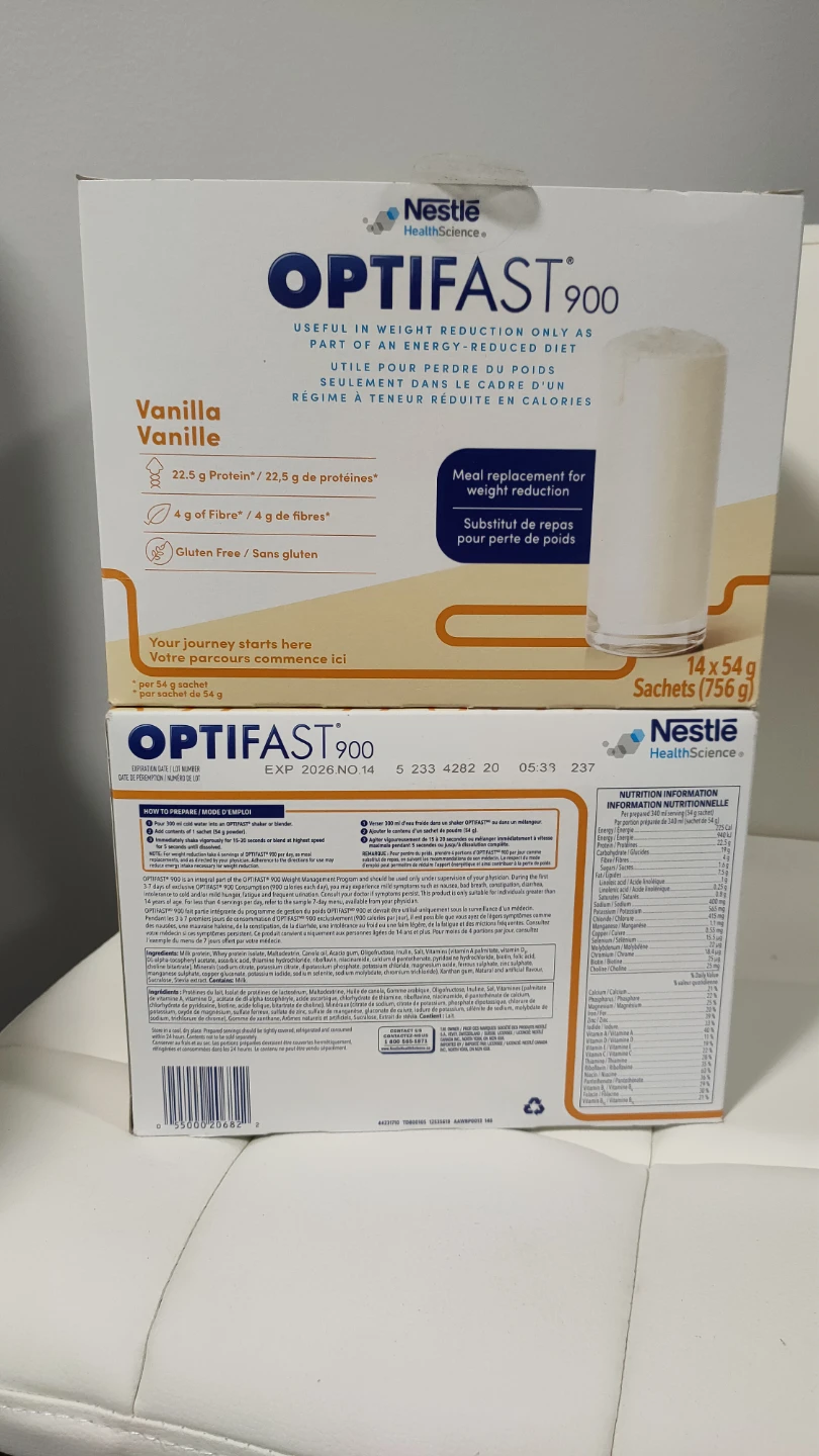 Nestle Optifast 900 Vanilla Meal Replacement Sachets