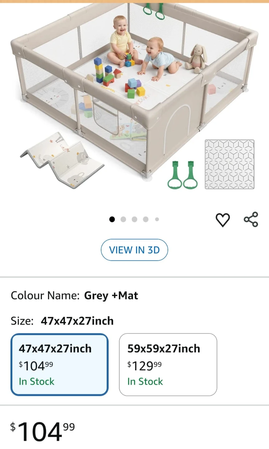 Zeebaba Baby Playpen with Mat - photo 4