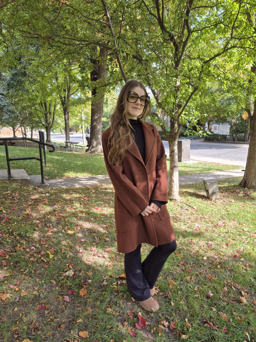 Vintage Gucci Wool Coat in Chocolate Brown - photo 2