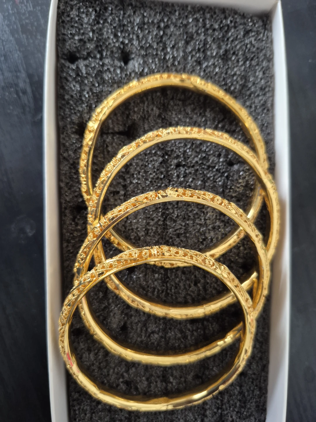 Set of 4 Gold-Tone Bangles - photo 3