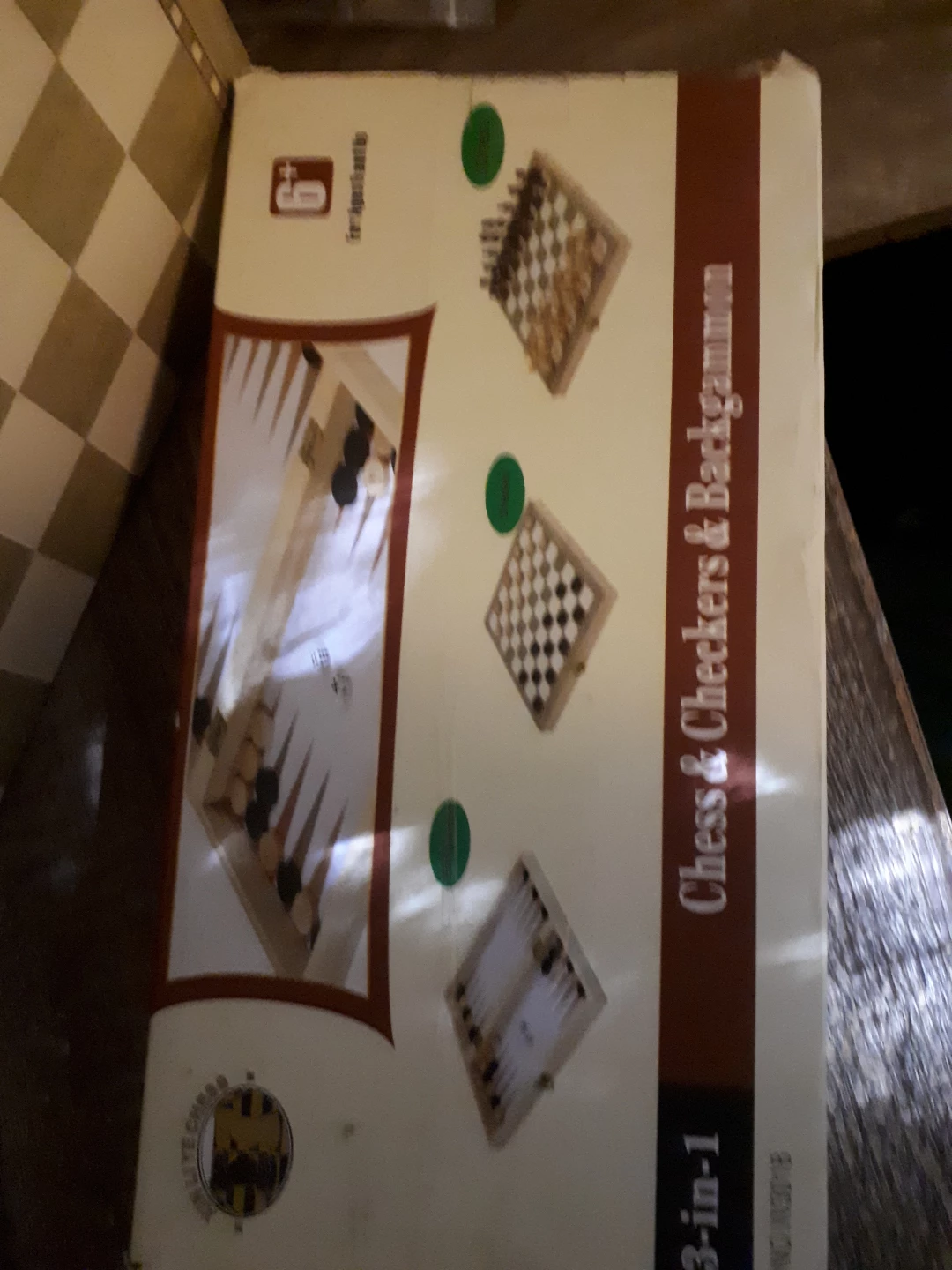 3-in-1 Wooden Chess, Checkers & Backgammon Set - photo 4