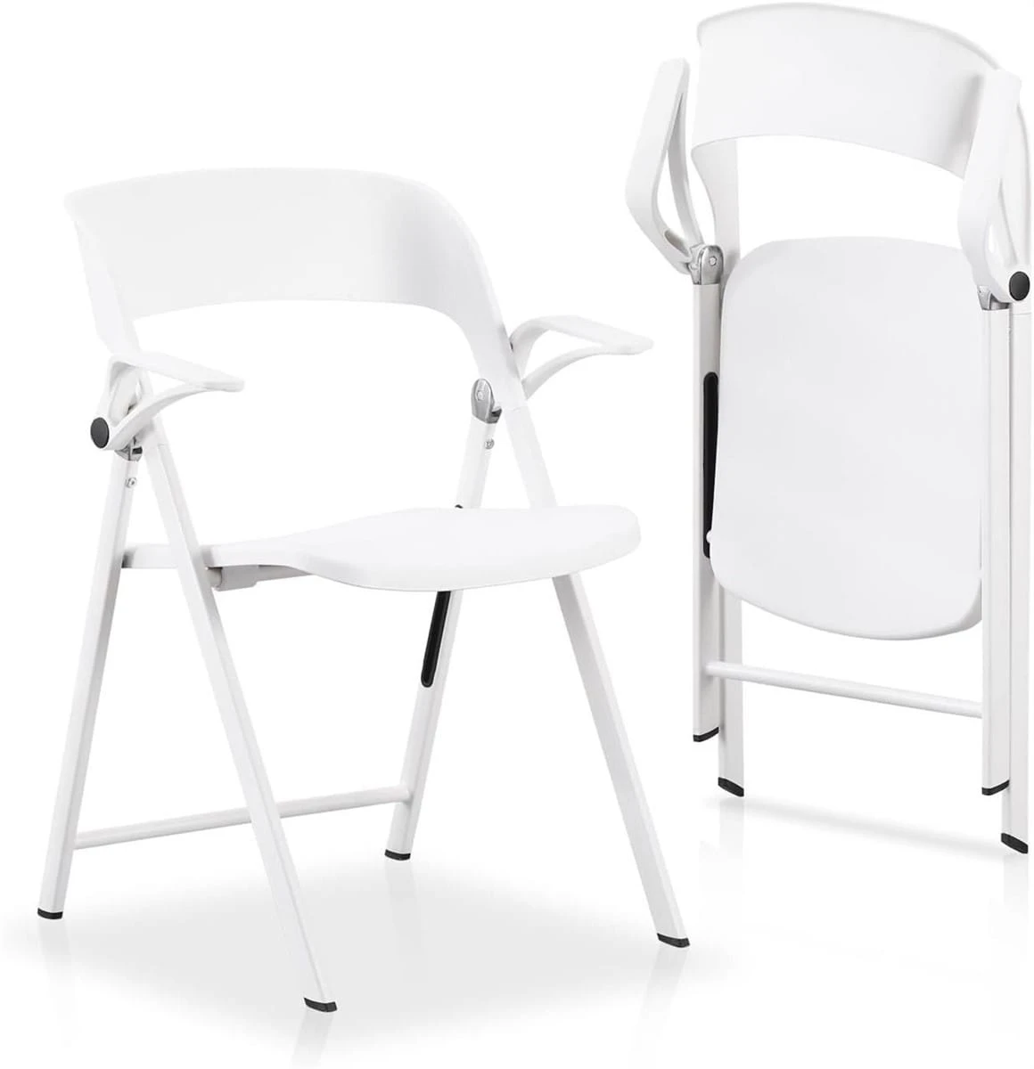 White Folding Chair with Armrests - photo 4