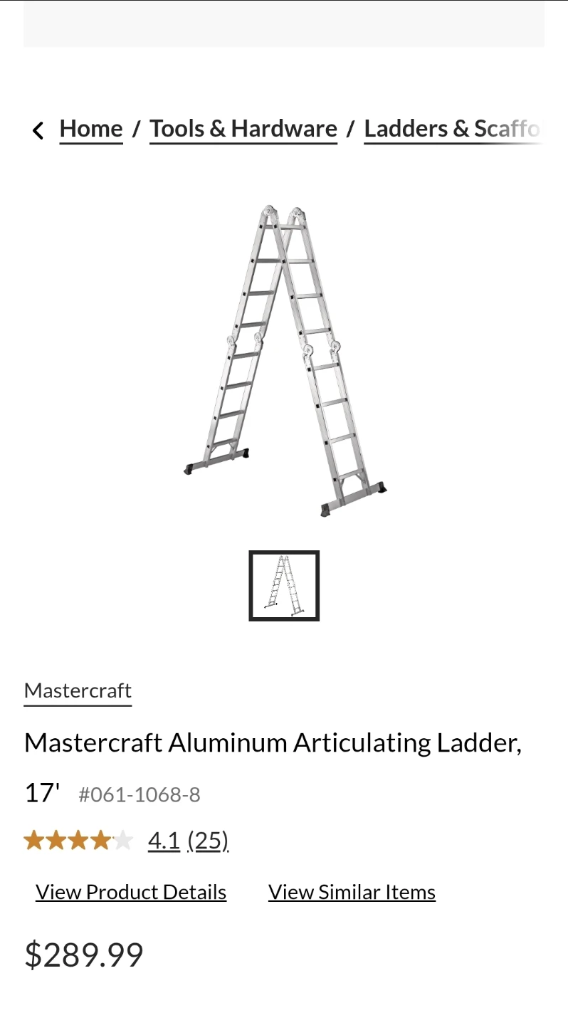 Mastercraft 17' Aluminum Articulating Ladder - photo 4