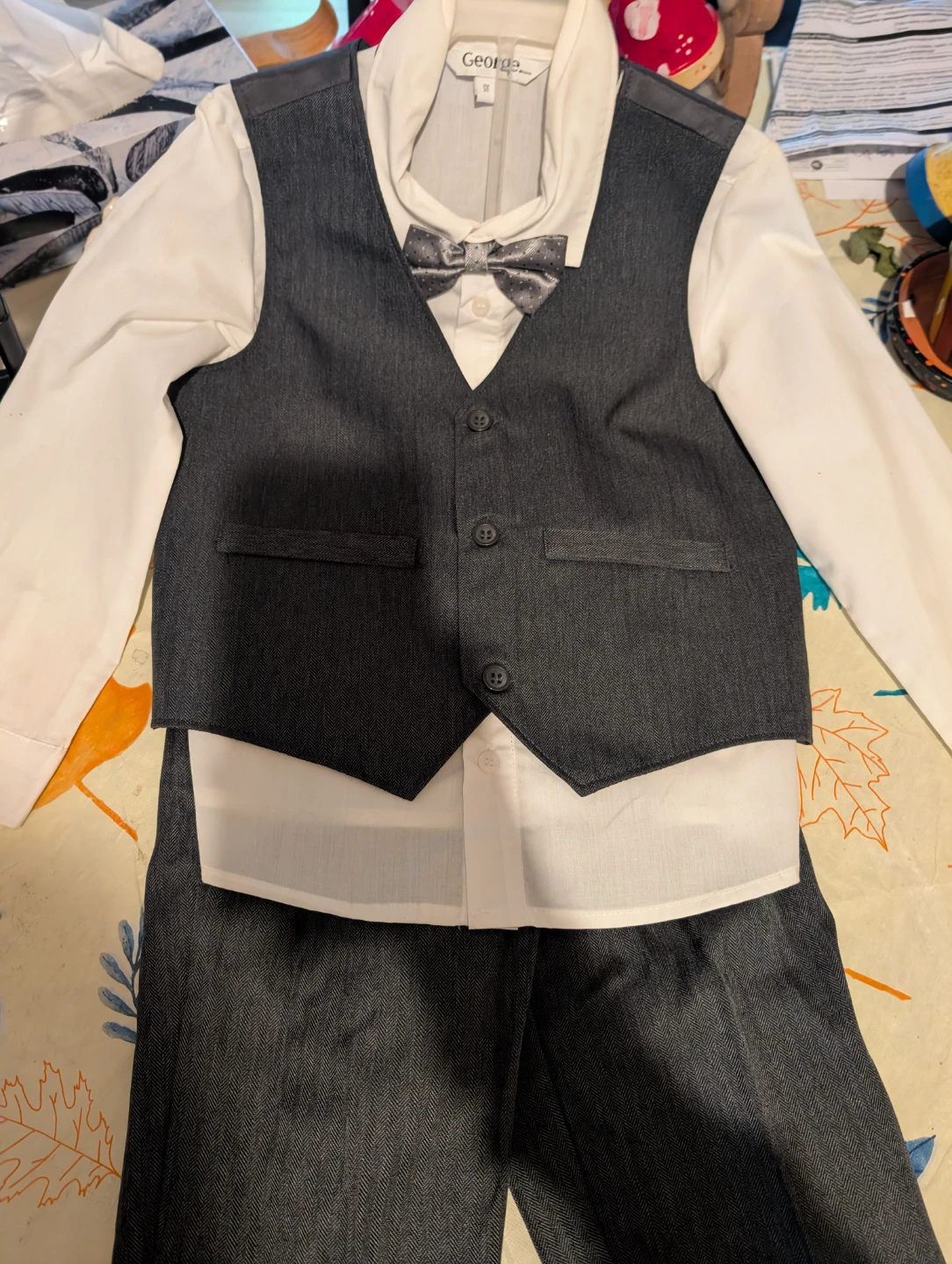 George Boys Dress Vest and Pants Set
