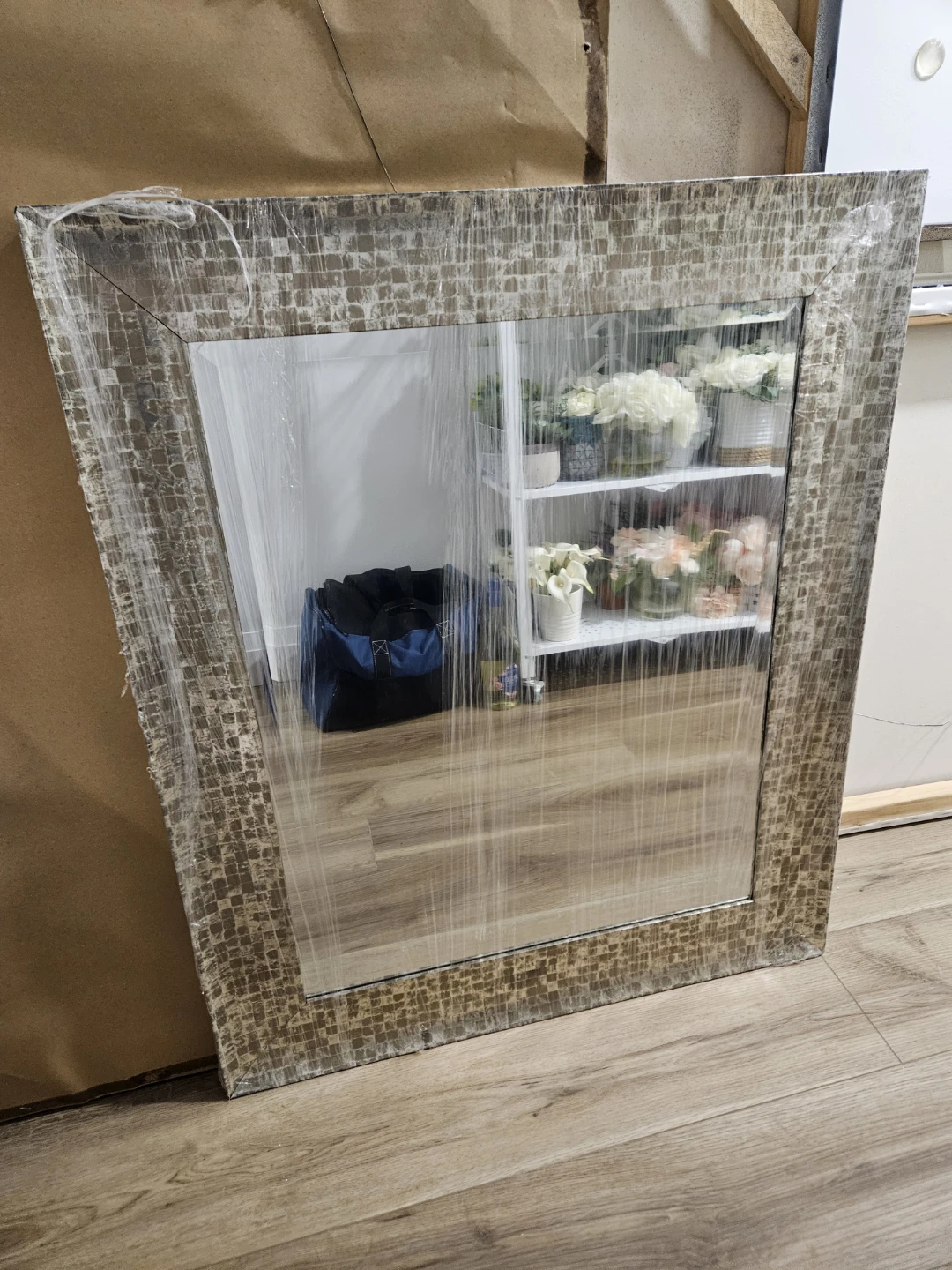 Large Mosaic Frame Wall Mirror