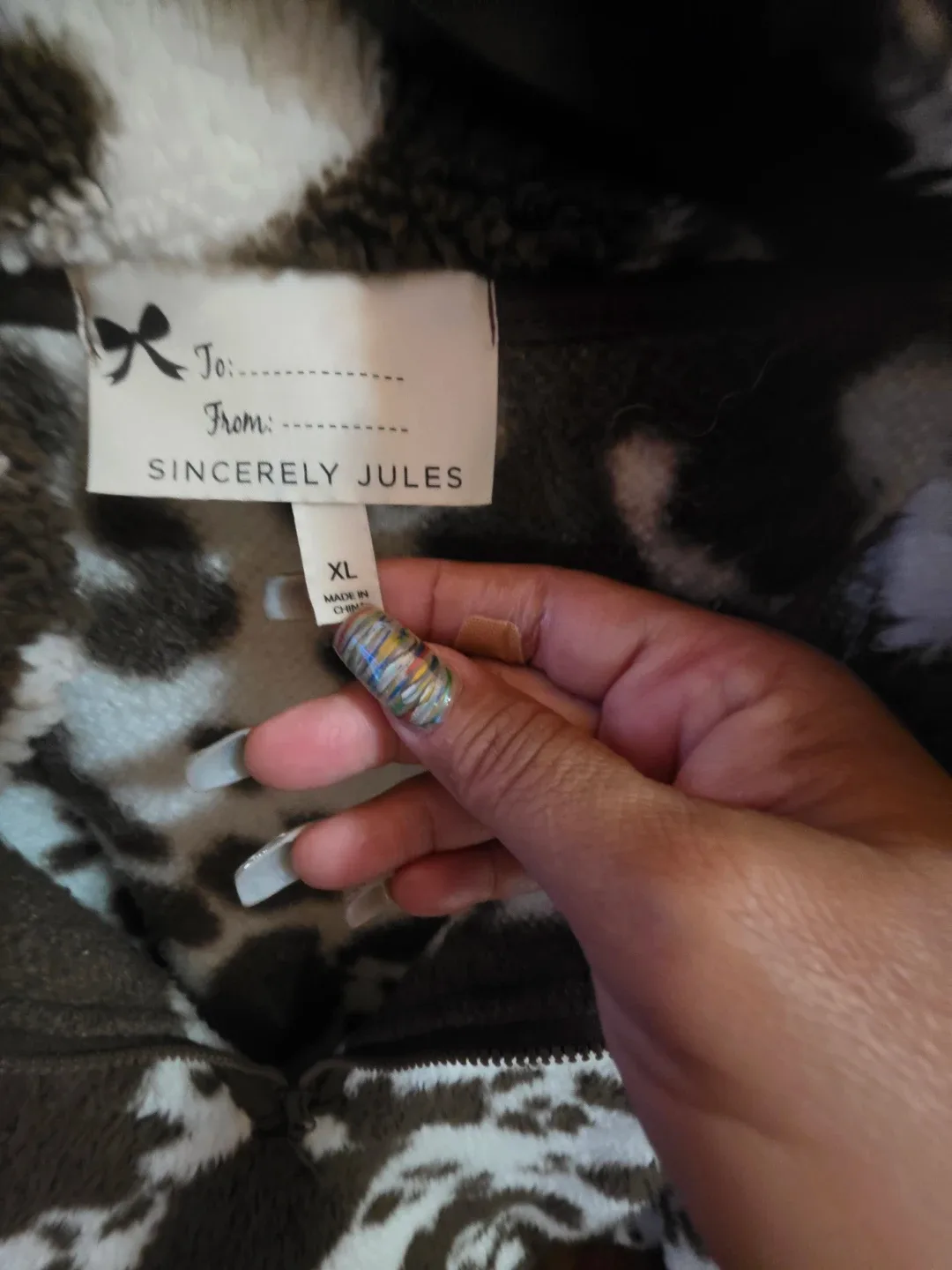 Sincerely Jules Cow Print Fleece Quarter-Zip - photo 3