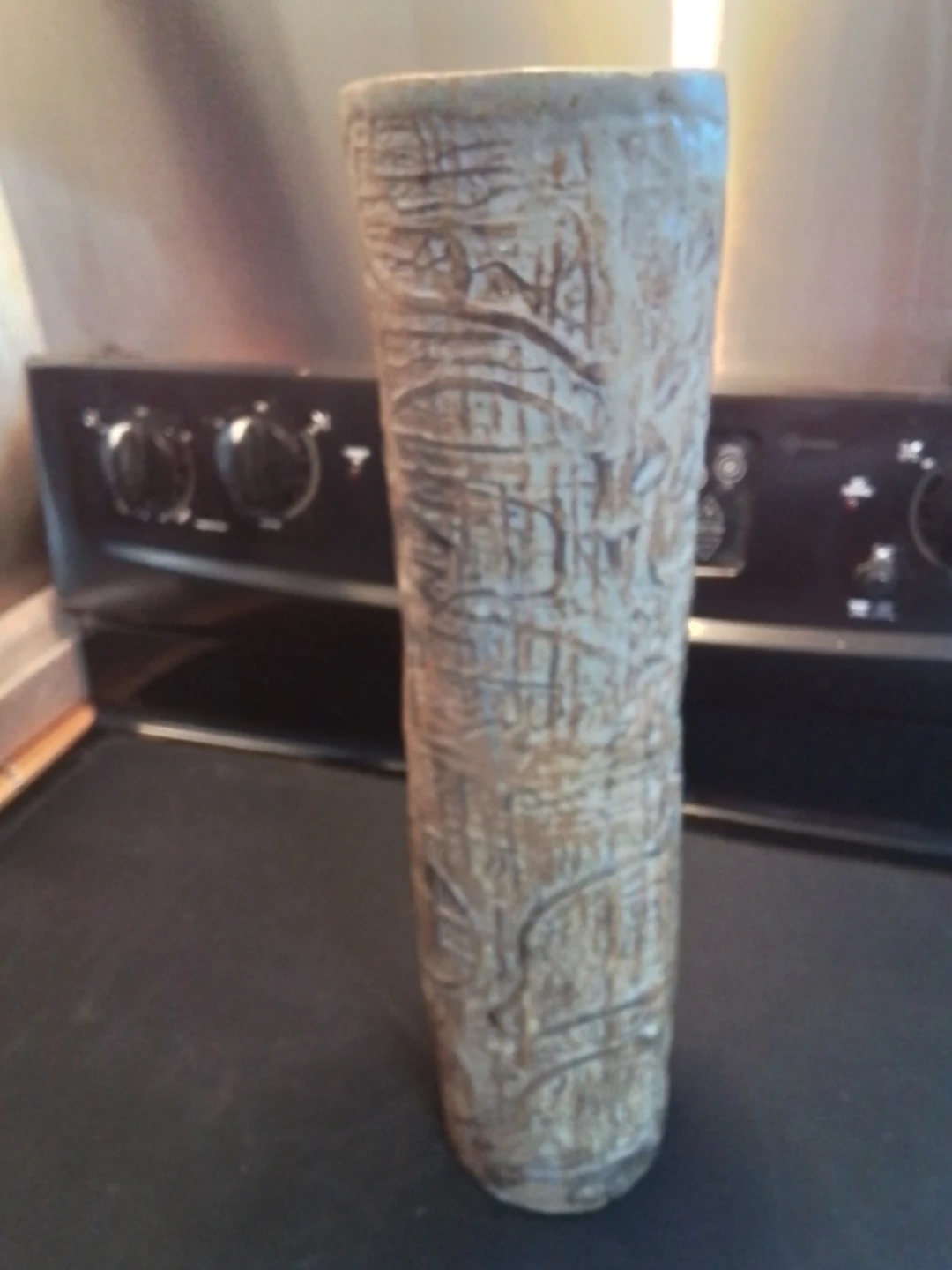 Monumental 16" Charles Counts Studio Pottery Cylinder Vase - photo 5