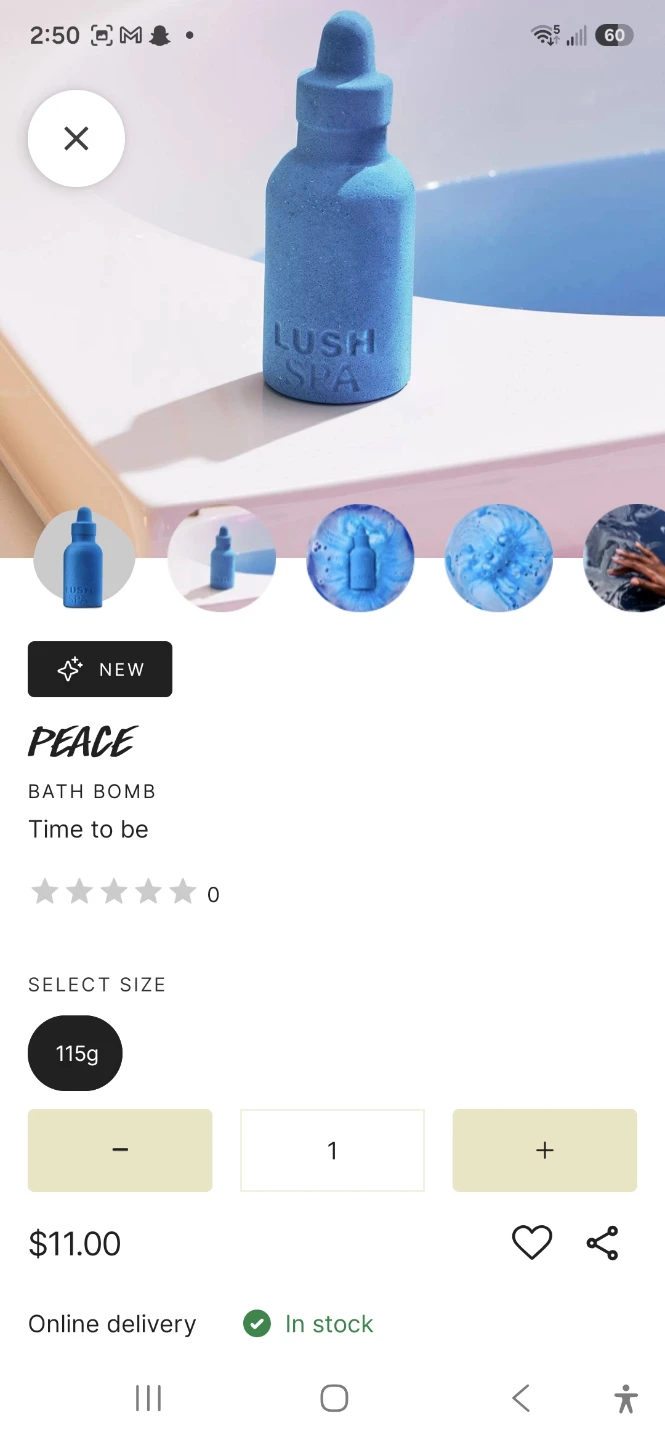 Lush Peace Bath Bomb