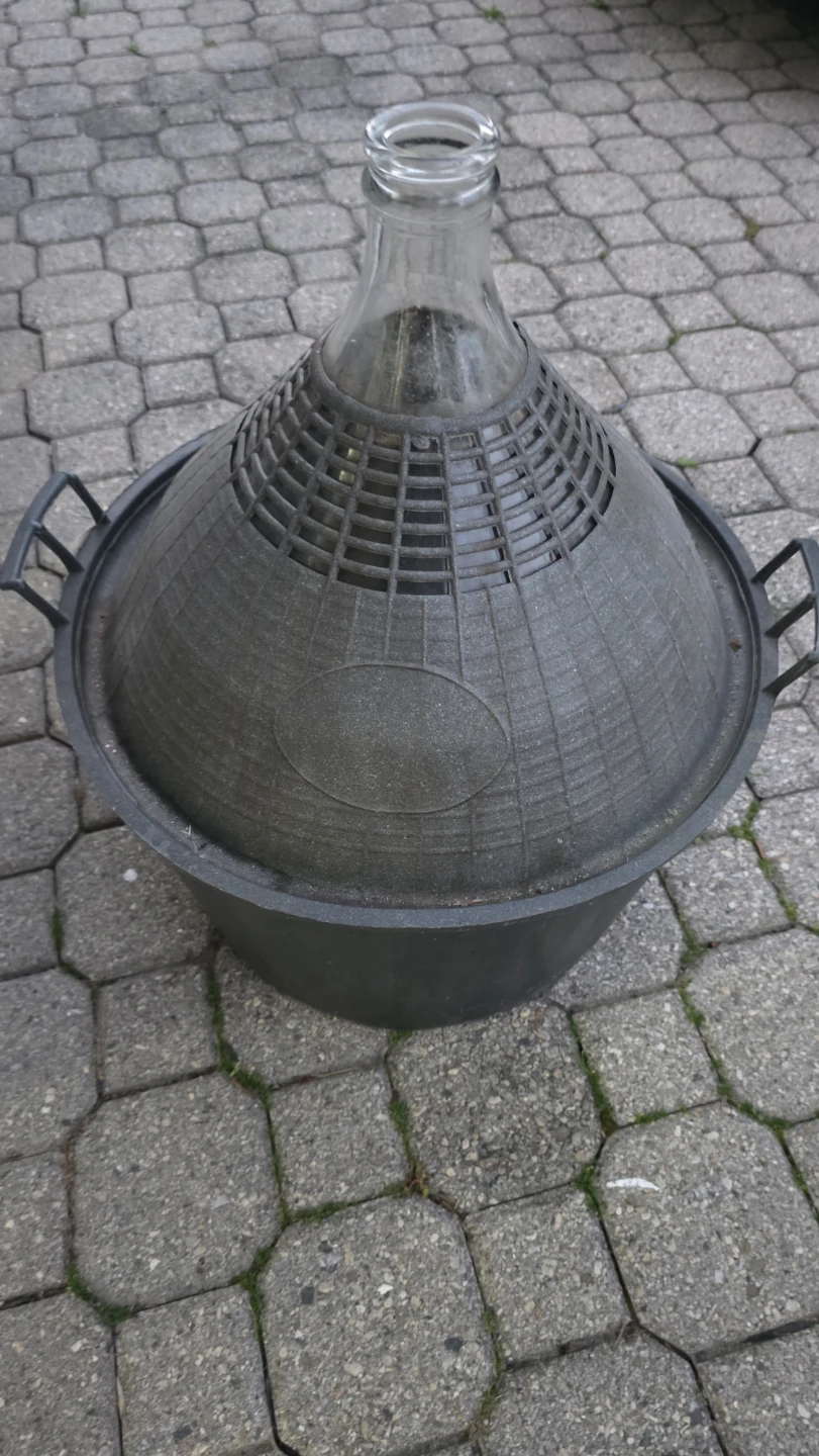 Large Glass Carboy with Plastic Protective Crate