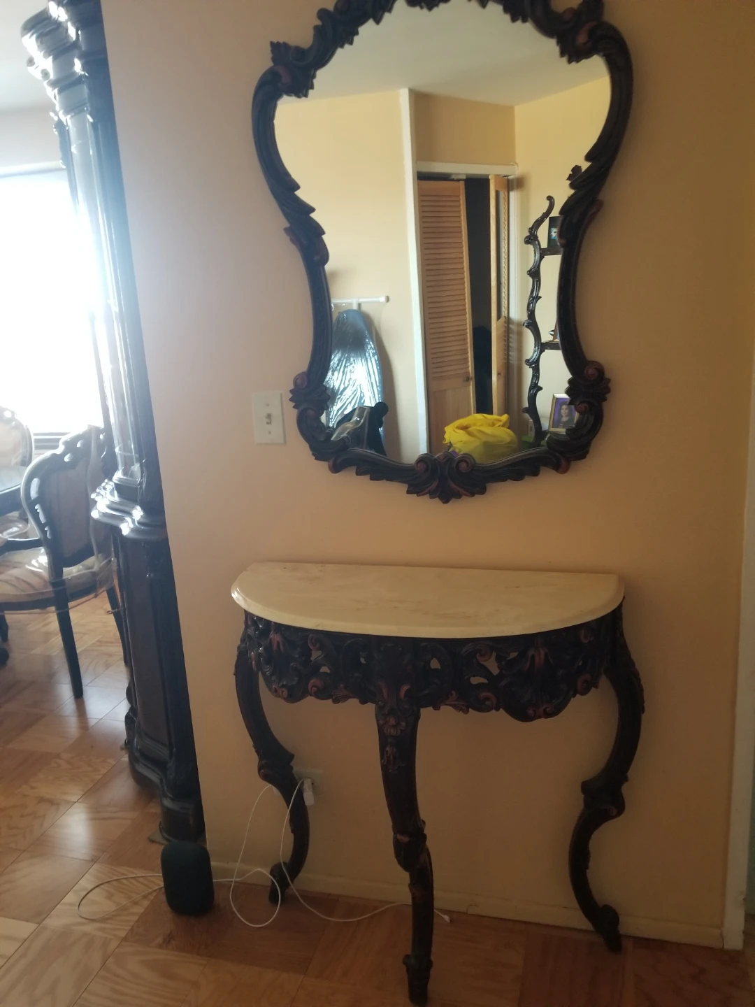 Traditional Dark Wood China Cabinet - photo 2