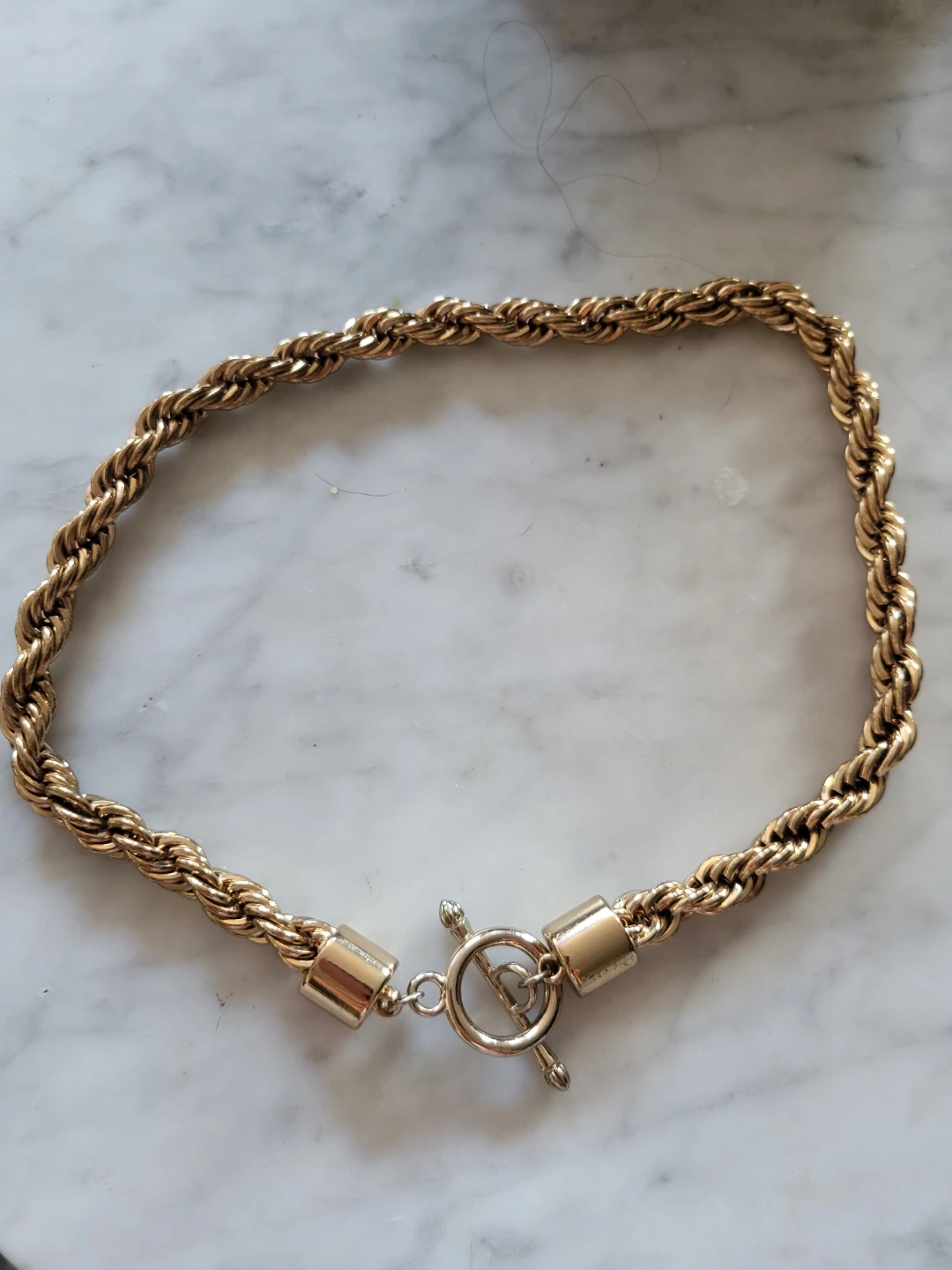 Gold-Tone Rope Chain Necklace