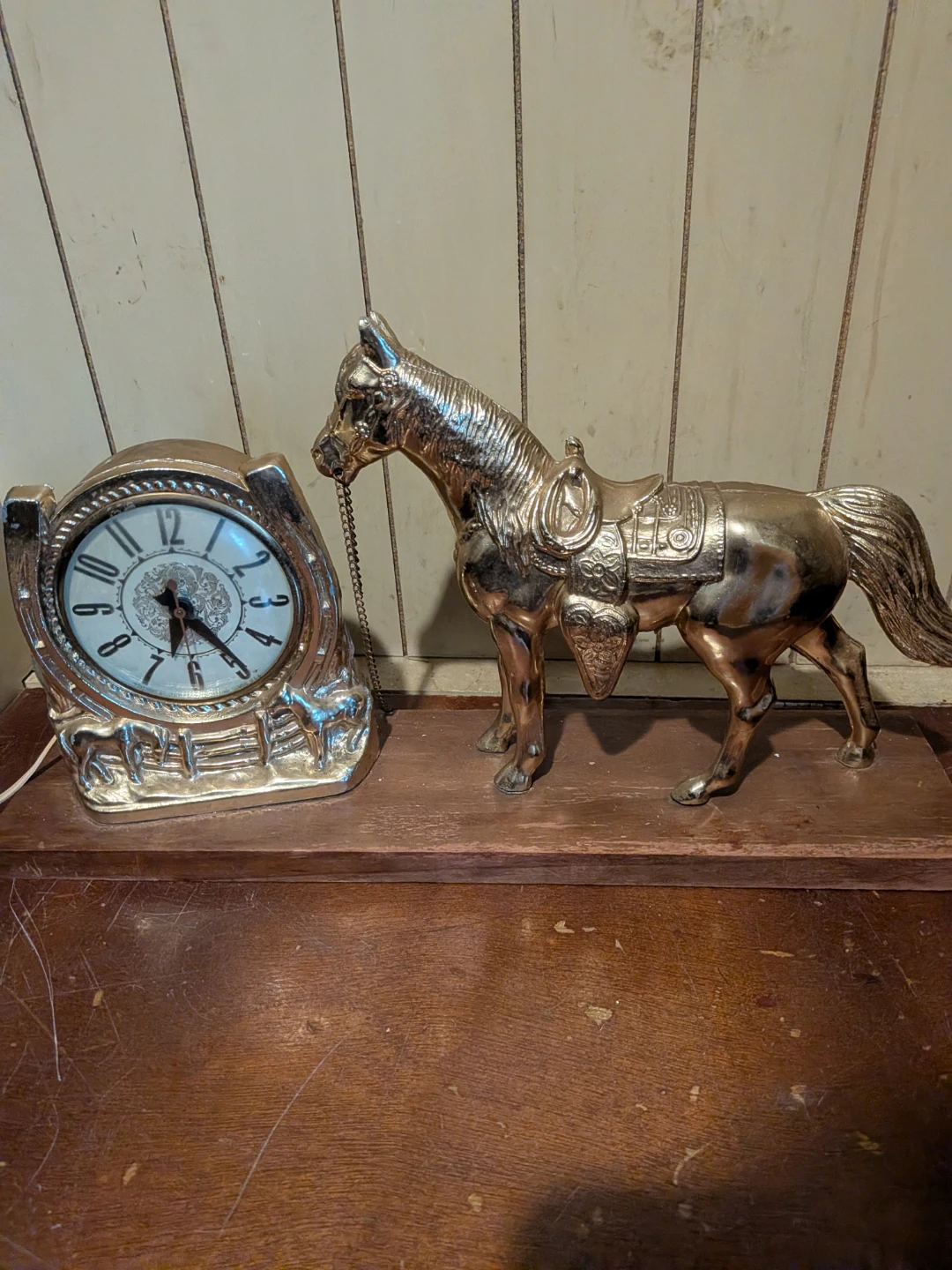 Vintage Western Horse Clock