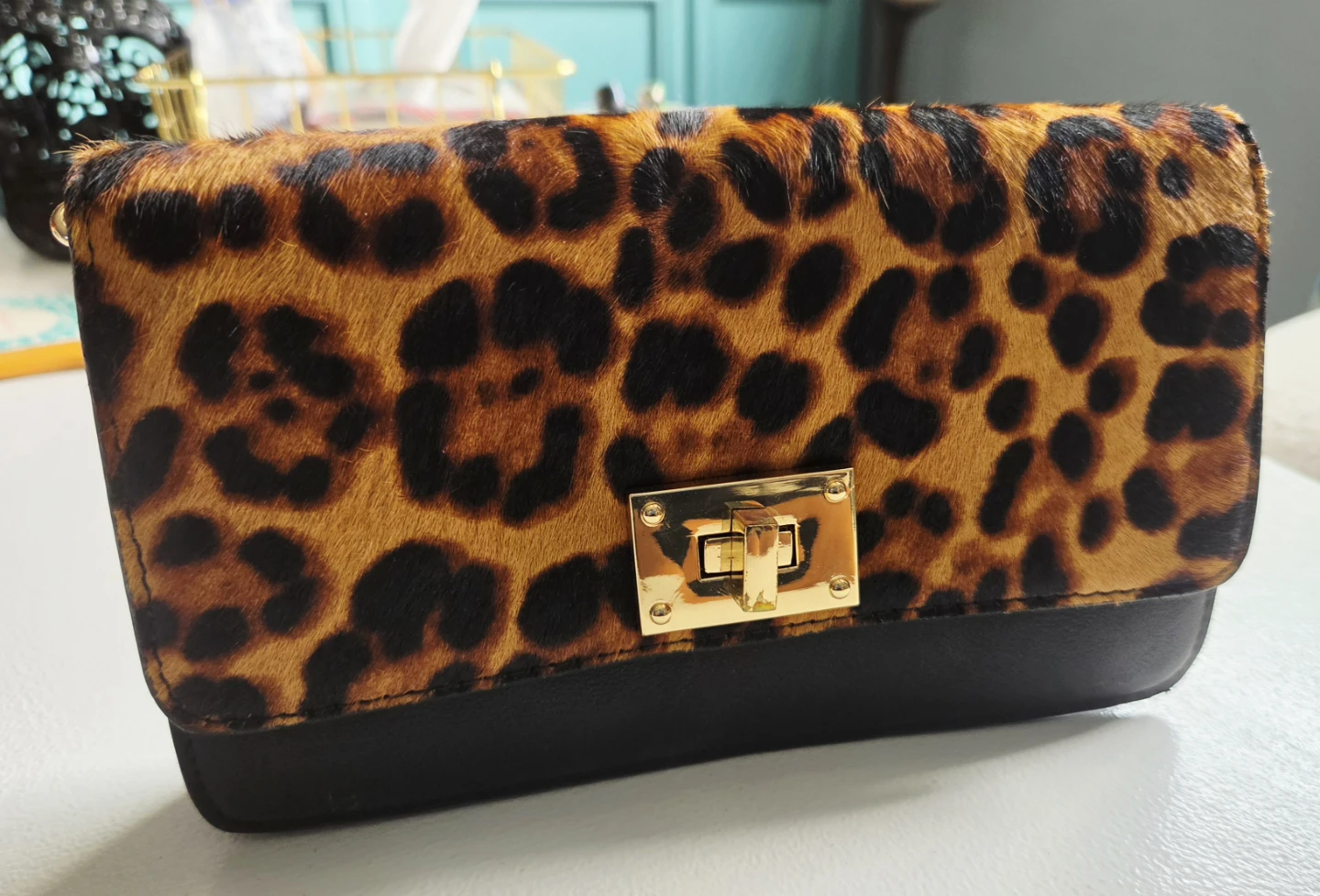 Aldo leopard print handbag