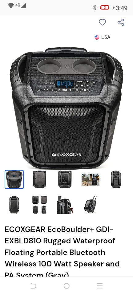 ECOXGEAR EcoBoulder+ Waterproof Speaker