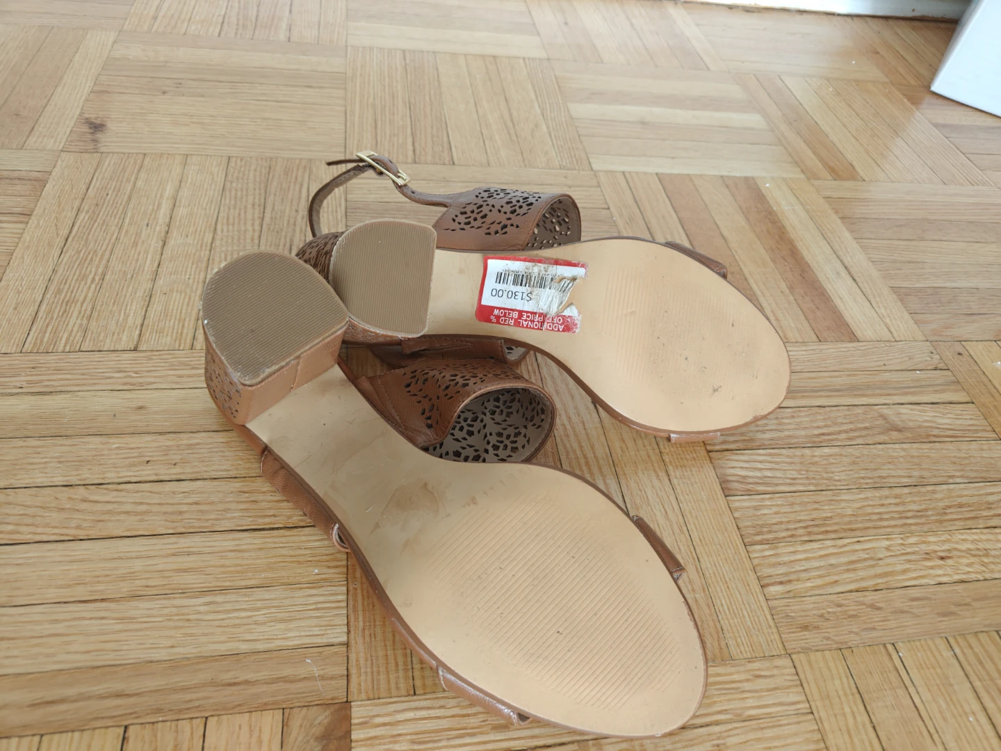 Town Shoes brown block heel sandals - photo 3