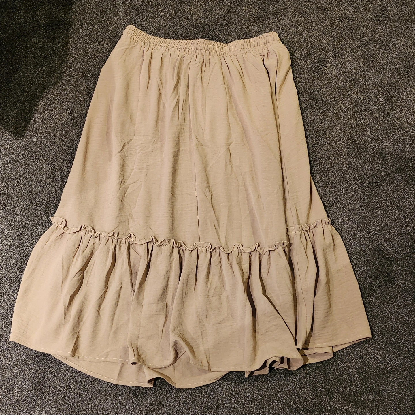 Witsmile Tan Tiered Midi Skirt 🏈 - photo 3
