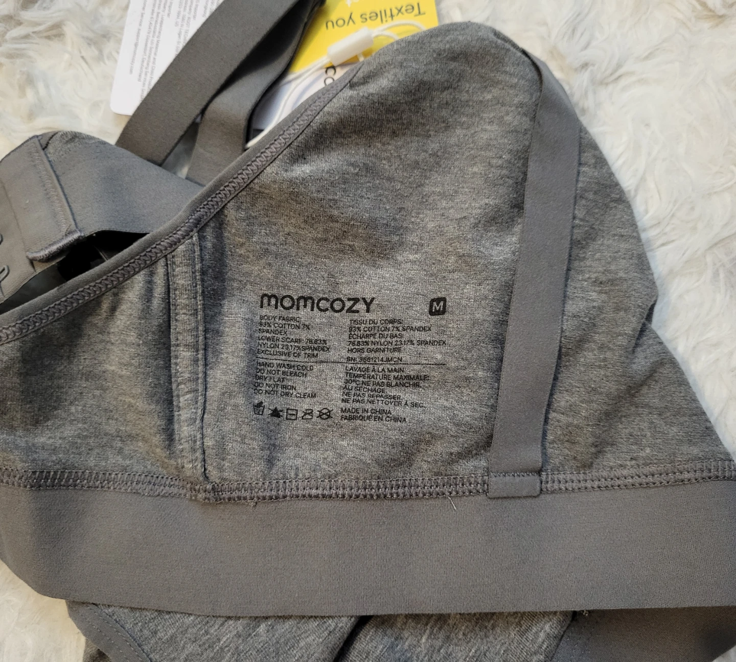 New Momcozy Nursing Bra - Grey - Medium - photo 4