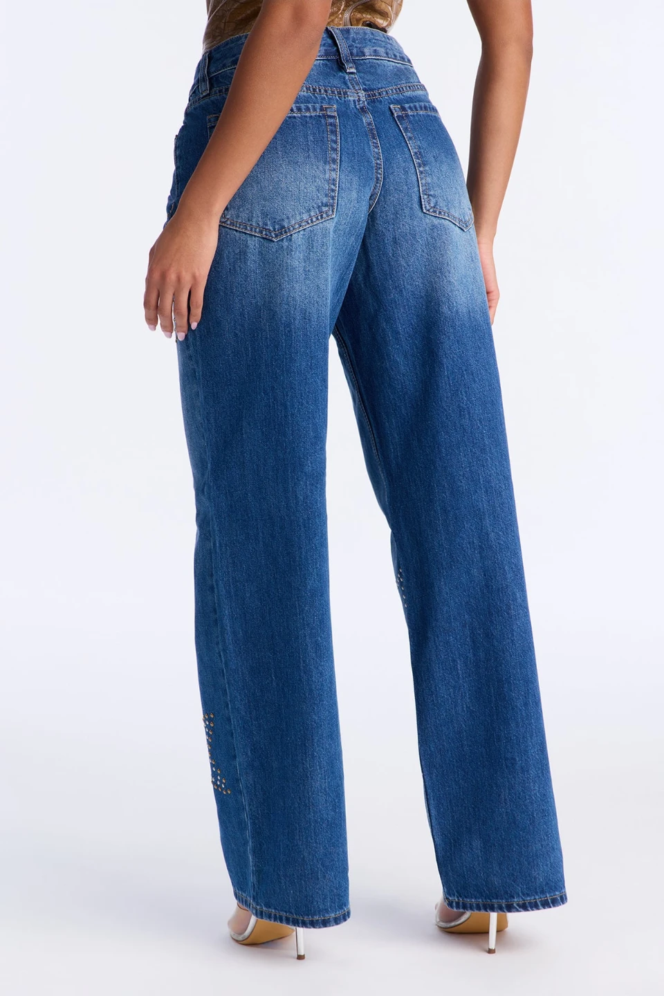Fashion Nova Star Studded Wide Leg Jeans - photo 3