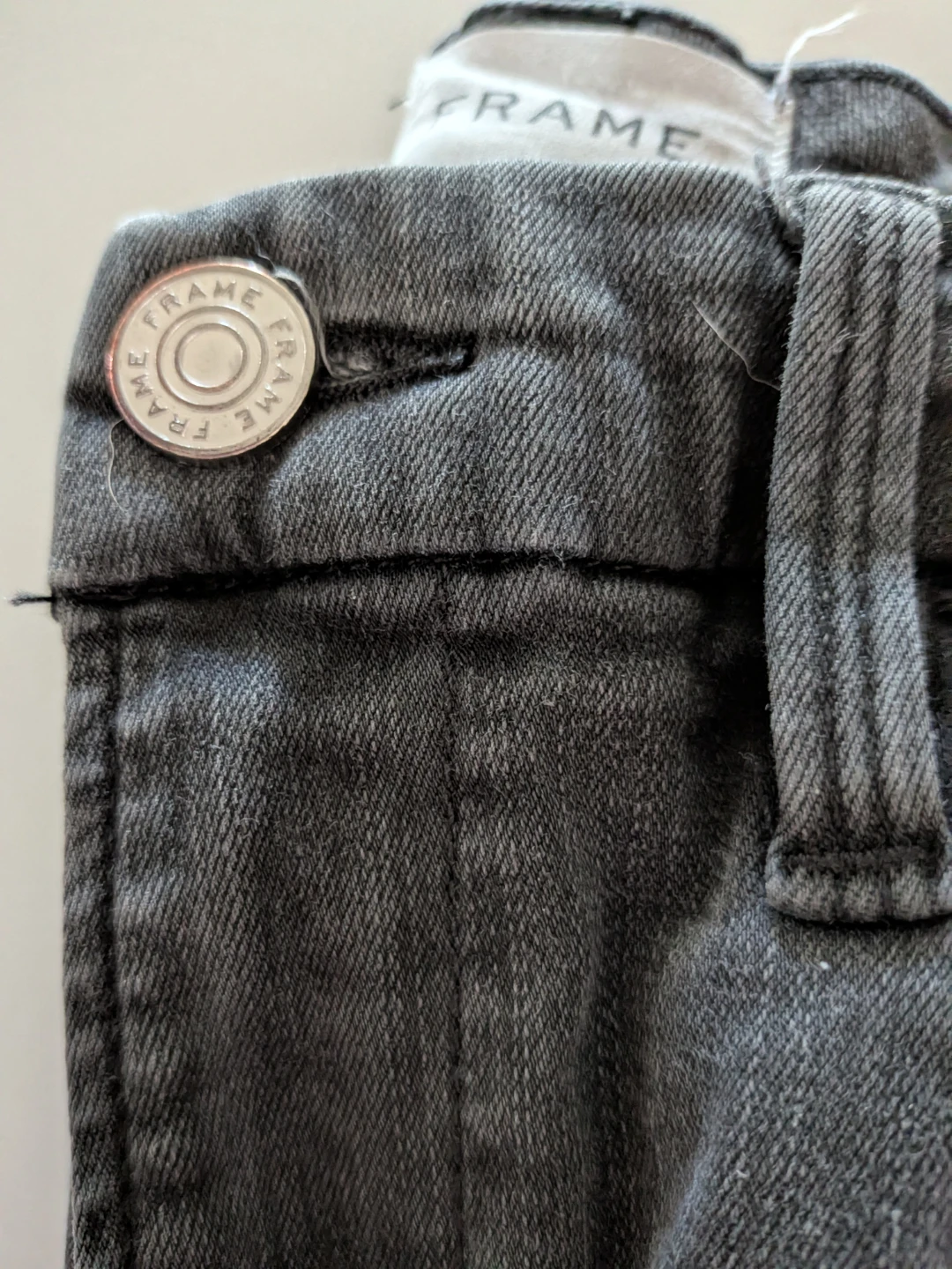 FRAME Le Super High Straight Jeans Black - photo 2