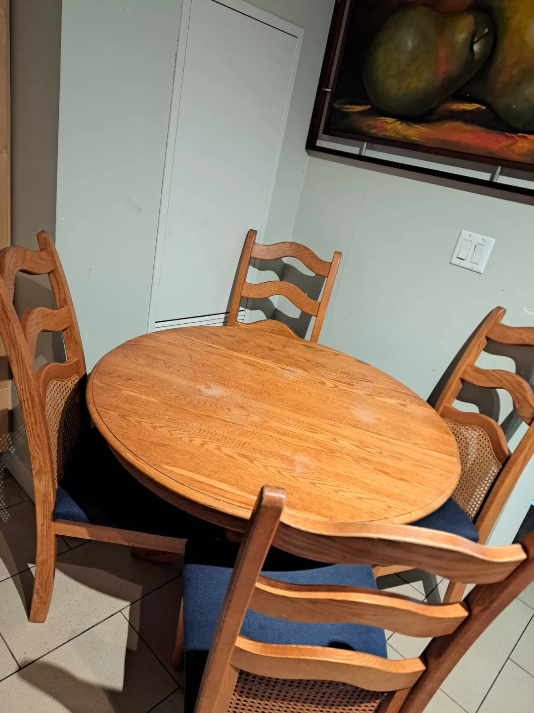 Wooden Dining Table with 4 Chairs