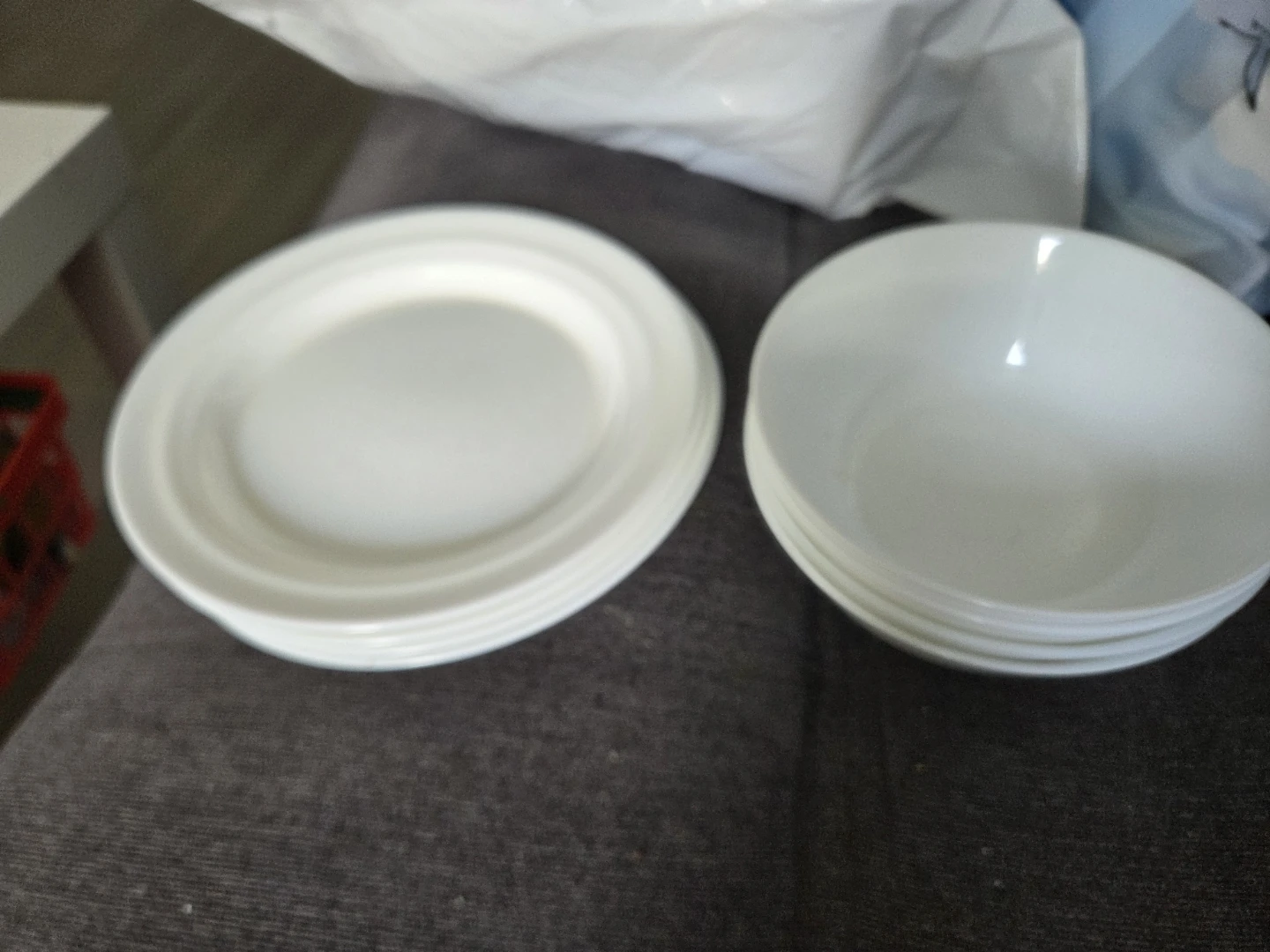 Set of White Plates and Bowls - photo 2