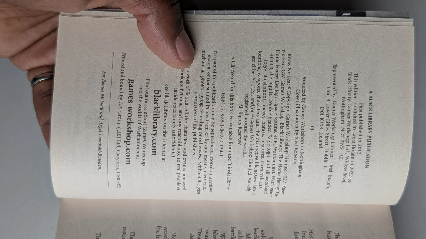 The horus heresy, Know No Fear by Dan Abnett , Book 19 - photo 4