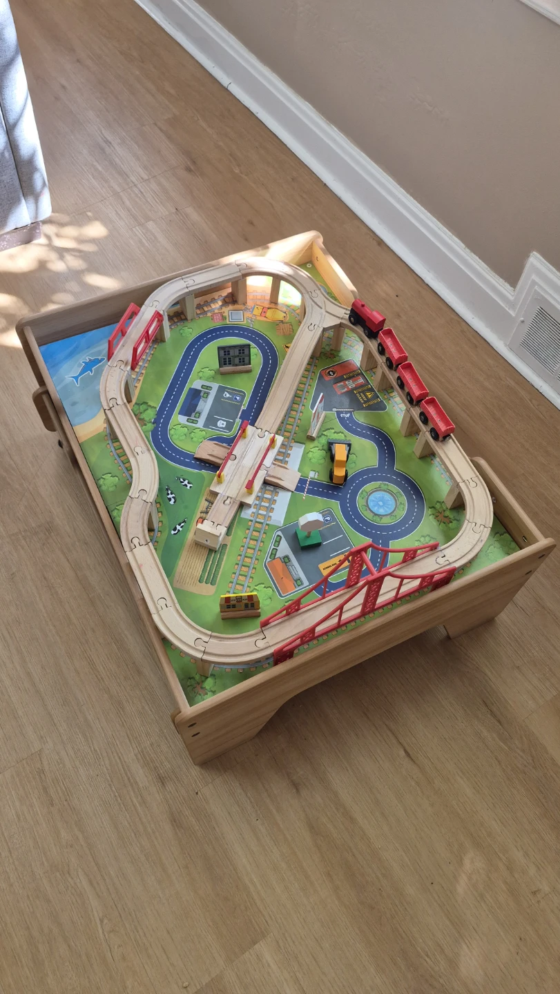 Wooden Train and Activity Table - photo 2