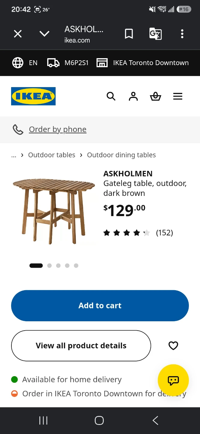 Ikea table outdoor/indoor