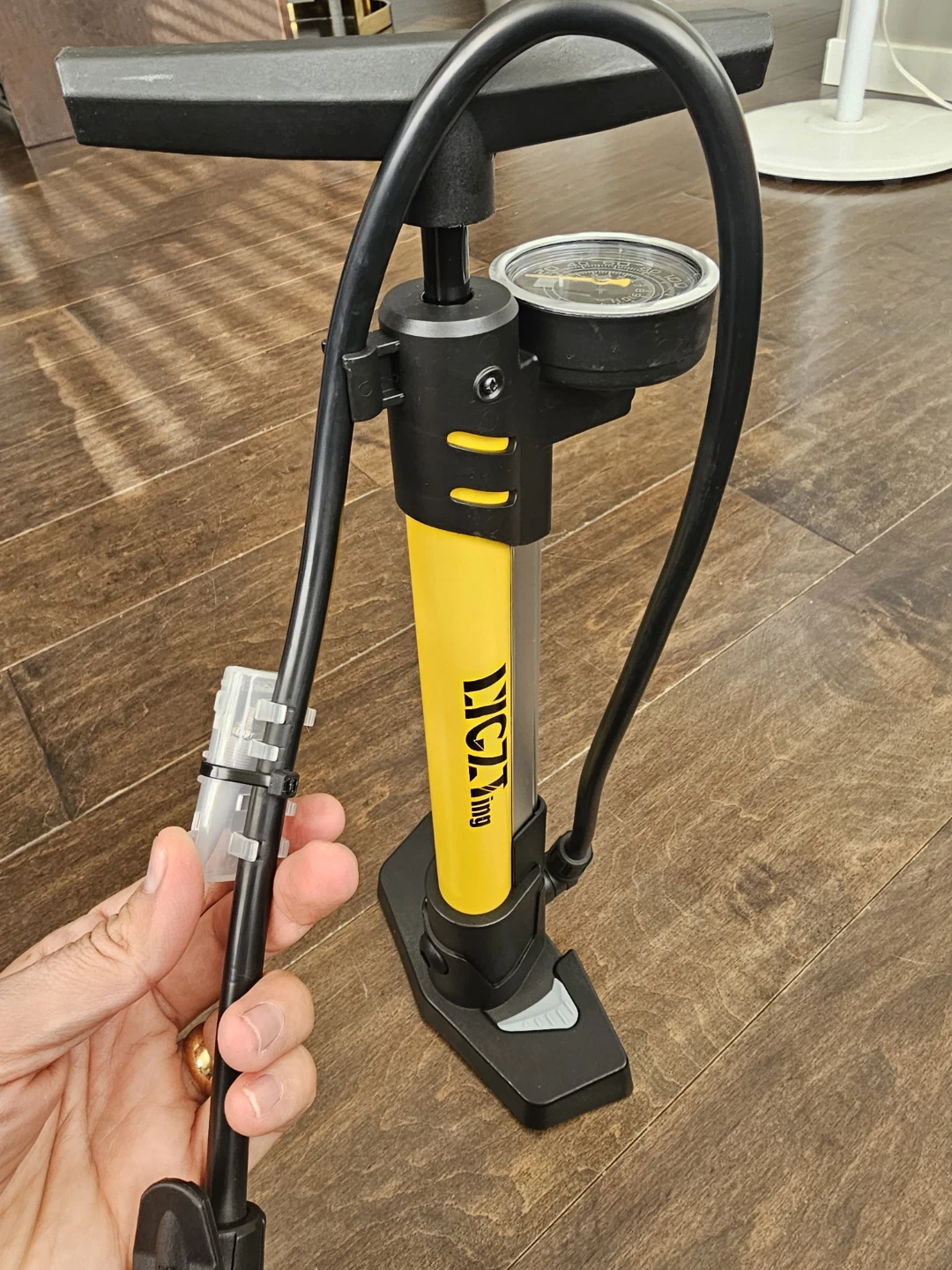 Bike Floor Pump with Gauge, MOHEGIA Bicycle Tire Pump,... - photo 5