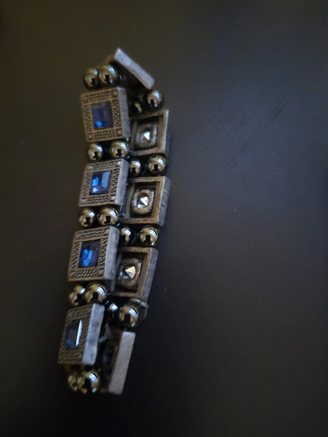 Blue Stone and Hematite Bracelet