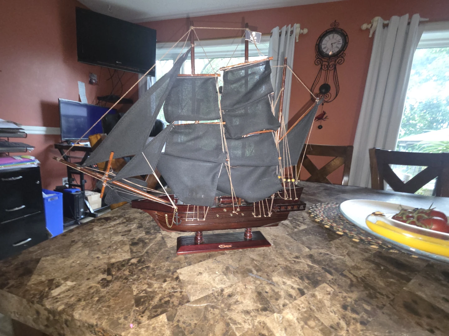 Handcrafted Queen Anne's Revenge Pirate Ship Model - photo 3