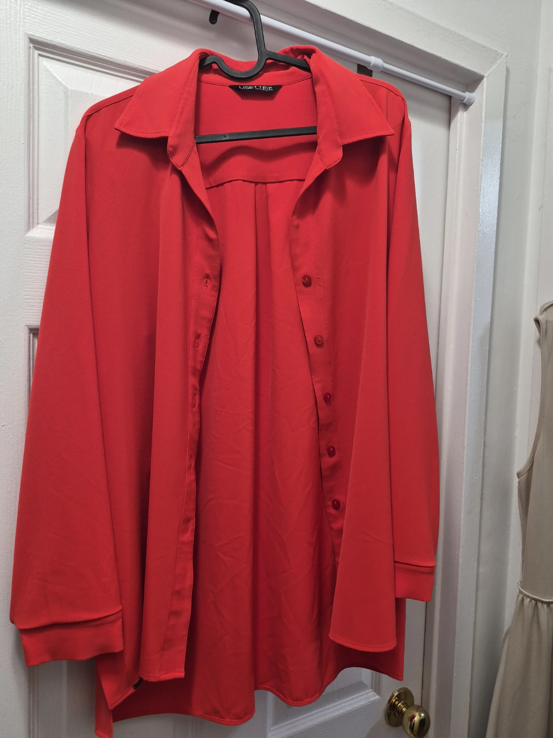 Lise Lee Red Button-Up Shirt