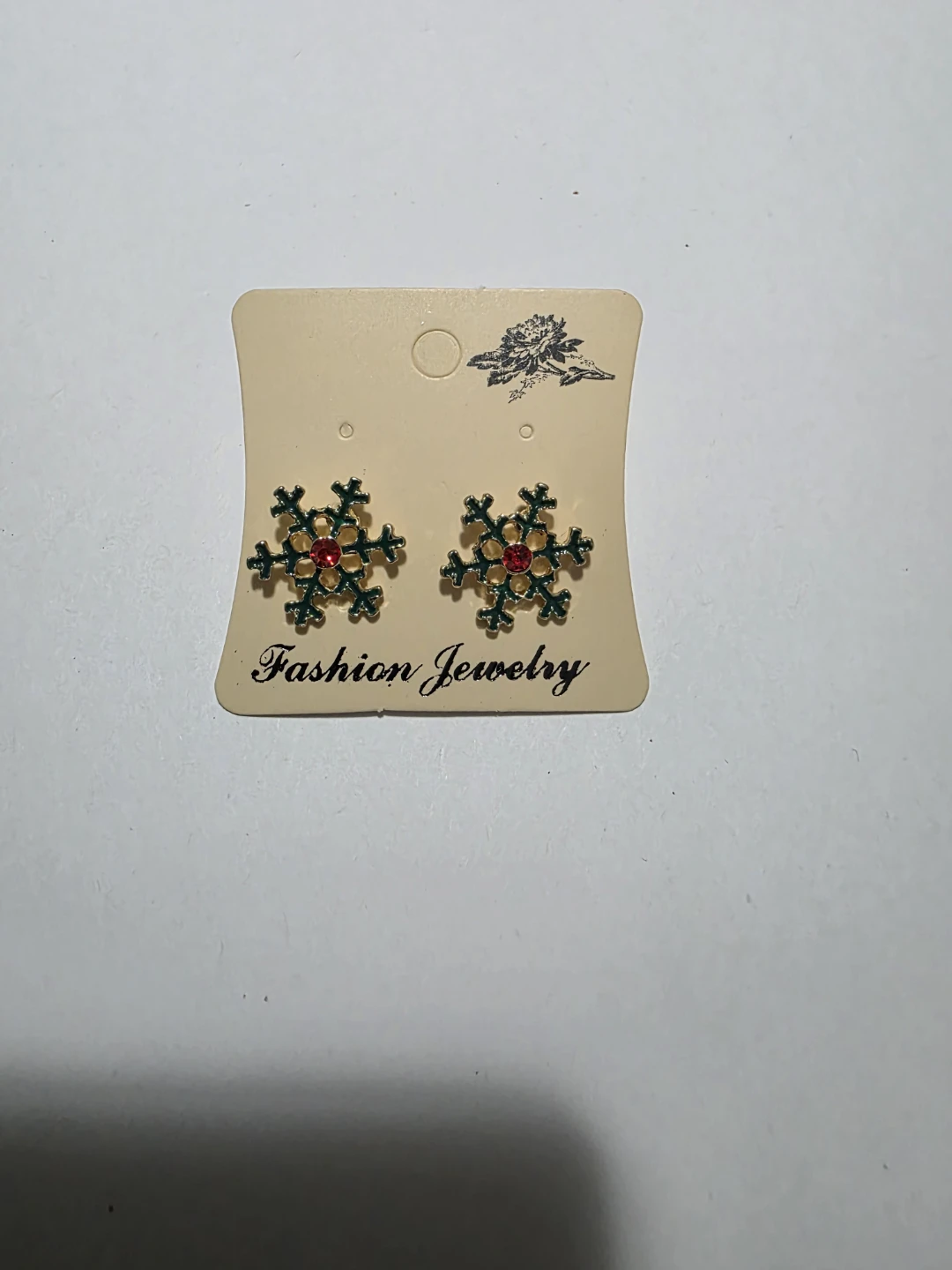 Christmas Snowflake Stud Earrings - photo 2