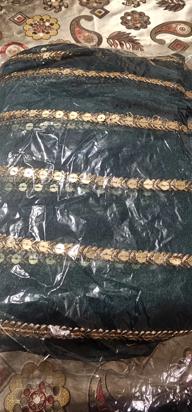 Dark Green party dress 3peace bnarsi Floral Embroidered Kurti - photo 3