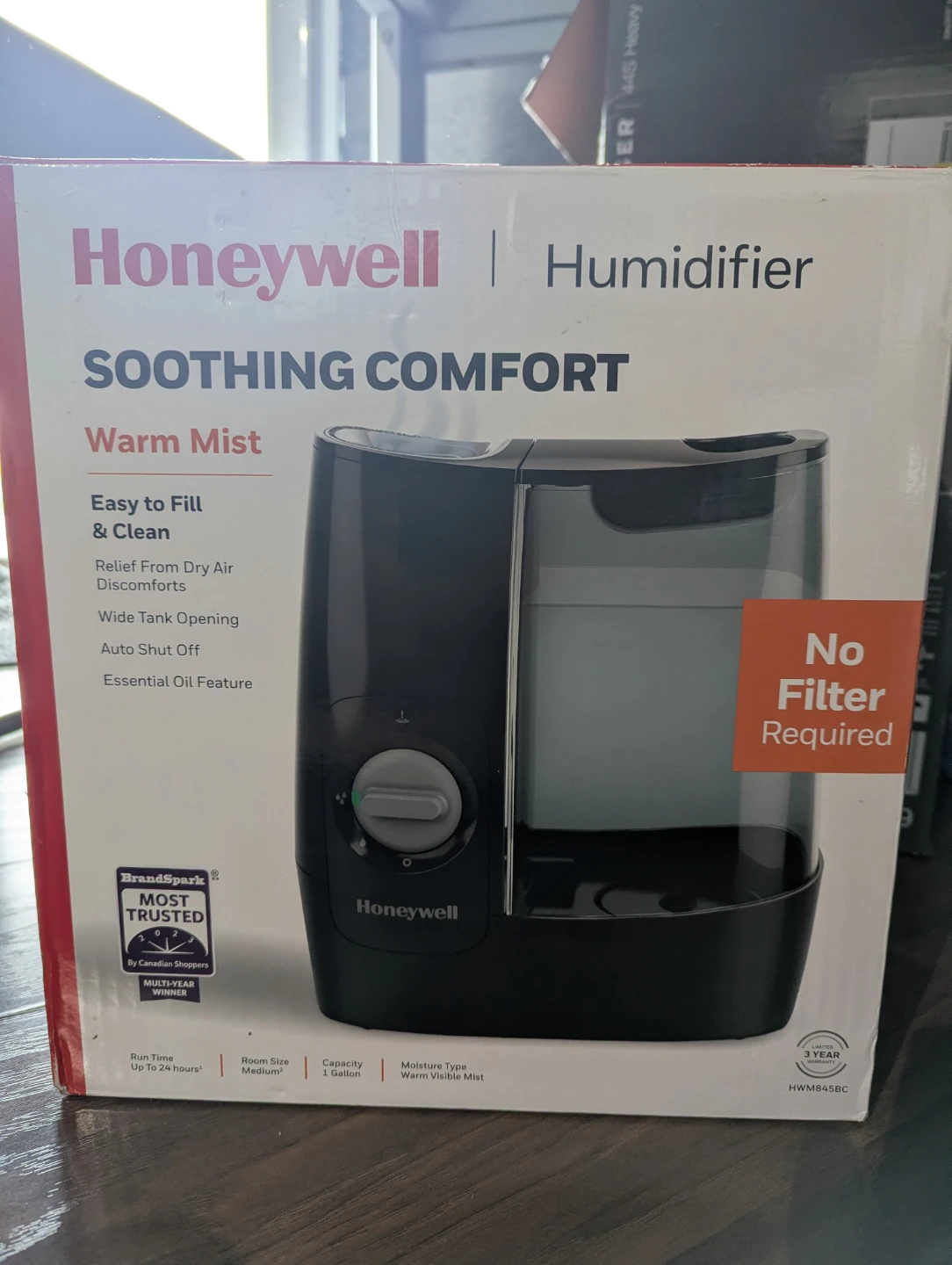 Honeywell Warm Mist Humidifier HWM845BC